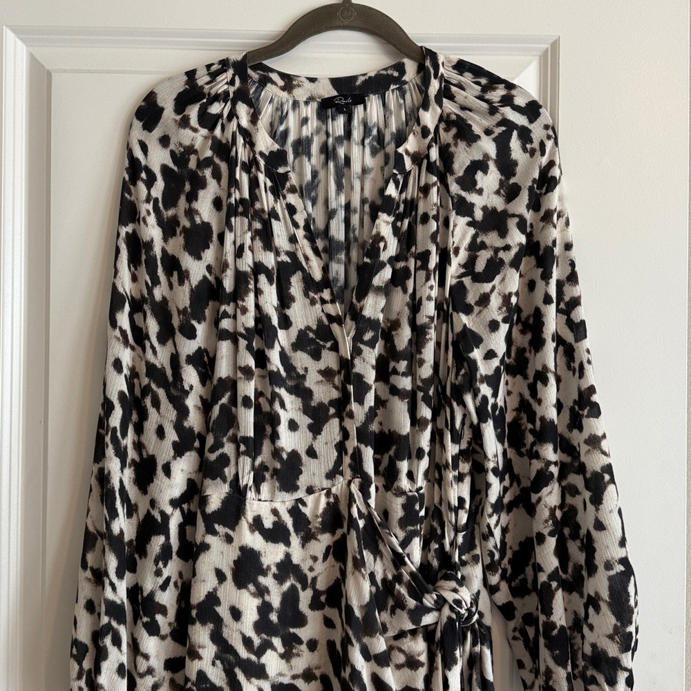 RAILS Tyra Tie-Waist Print Midi-Dress